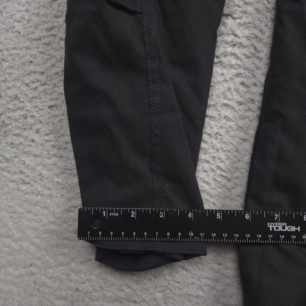 Wrangler Jacket Men's Sz Small Black Canvas Hooded Work Quilted Lining